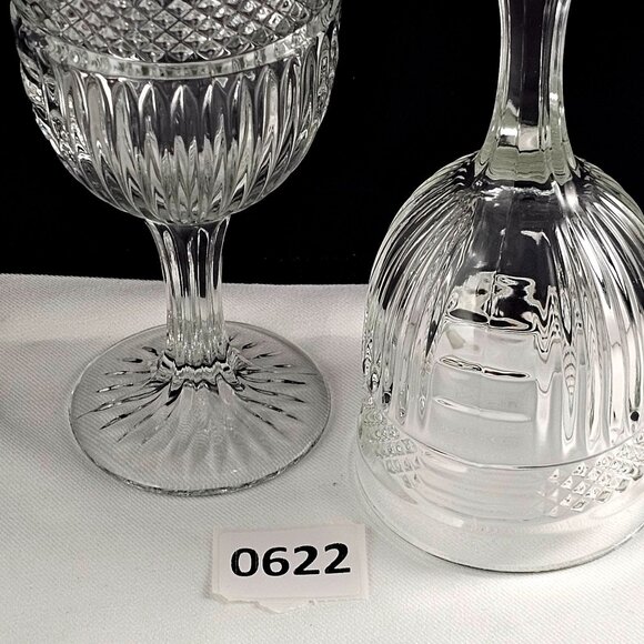 Libbey Glass Radiant Patterned Water Goblets 7" maximalism midcentury retro (2) - Picture 8 of 10